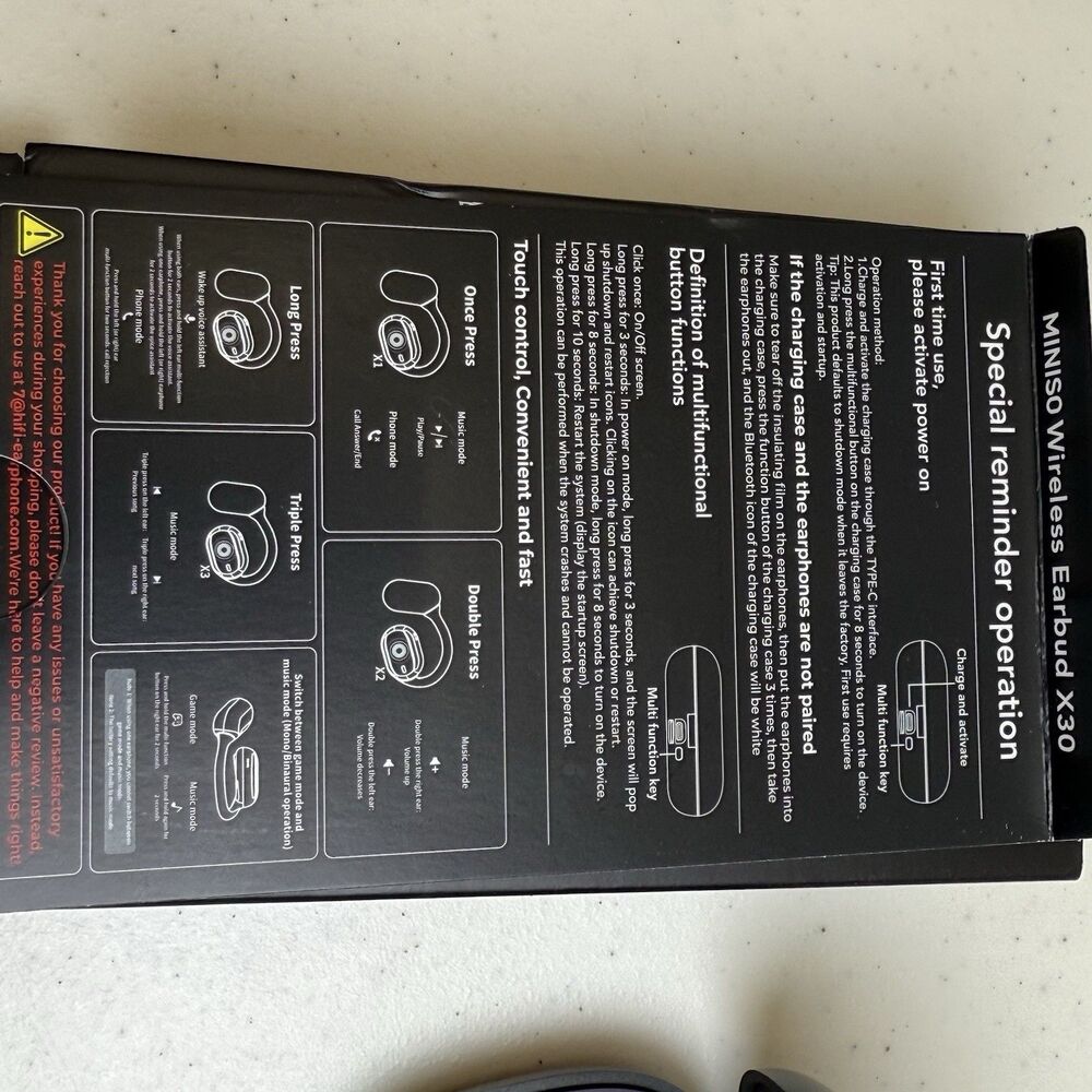Wireless Earbuds Bluetooth Translation Miniso Translate Lightweight HD Voice - Picture 6 of 6